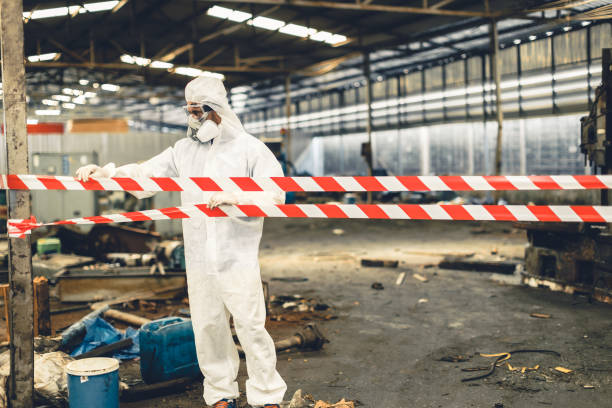 Professional Sewage Cleanup technician working in Waupaca, WI